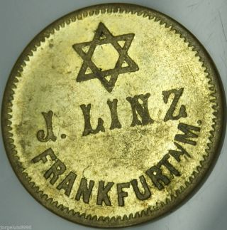 Antique Old German Beer Token 1900 - 1918,  Extrem Rare,  Jewish,  Josef Linz photo