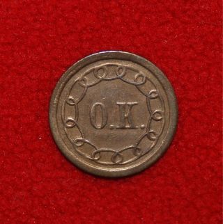 1863 Civil War Token,  248/432 R3 Ok - No Compromise With Traitors photo