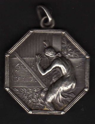 Uruguay Art Nouveau Antique Prize Honor To Merit Medal Musical Conservatoire photo