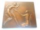 Bronze Medal By Bremaecker - Inauguration The Construction Of A Train Rail 1929 Exonumia photo 1