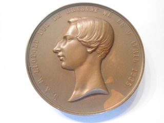 Bronze Medal By Dubois - Leopold Duc De Brababant - 1835 photo