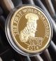 1st First World War 2014 Coin Finished In Fine Gold.  999 Two Pounds 1914  Exonumia photo 1