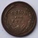 1863 Patriotic Civil War Token First In War,  First In Peace / Union For Ever Exonumia photo 1