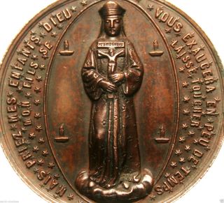 Our Lady Of Hope At Pont - Main & Sanctuary - Large Antique Art Medal Pendant photo