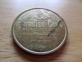 Malibu Paradise Cove Beach Cafe 2008 In Morris We Trust Collectors Coin Token photo