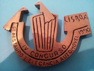 Iv Contest For Restoration And Elegance Car 1990,  Lisbon,  Bronze Medal photo