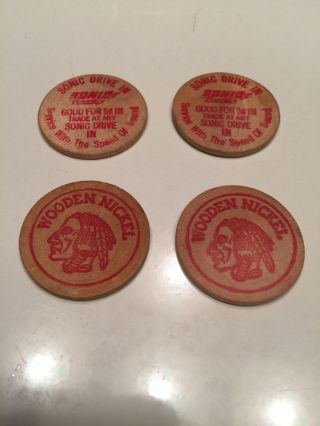 Rare Vintage 1975 Sonic Drive In Wooden Nickels Sales Promotion photo
