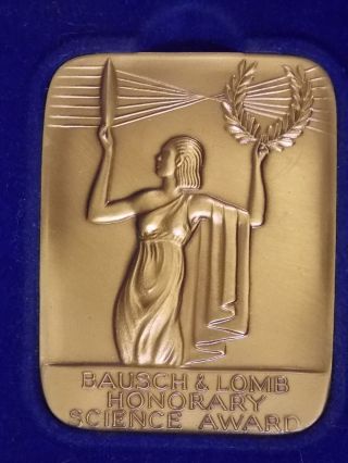 Bausch & Lomb Classic Art Deco Style Honorary Science Award Medal Mib photo