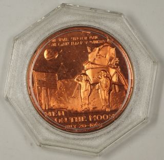 Apollo Xi (11) Proof Bronze Commemorative Medal In Octagonal Plastic Case photo