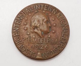 Estate Found 1926 Philadelphia Sesquicentennial Intl Expo Pegasus Copper Medal photo