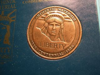 Statue Of Liberty 100th Anniversary Round Authentic Bronze Material From Liberty photo