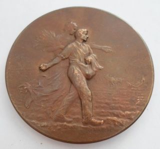 Chile Saltpeter Mining French Sower Medal / Medaille Nitrate De Soude Chili photo
