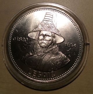 Canada Bc Legaic 1820 - 1894 1978 Tsimshian Dollar In Capsule photo