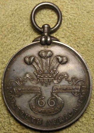Boer War: 1900 - 1901 66 Yorkshire Imperial Yeomanry Tribute Medal Scarce photo