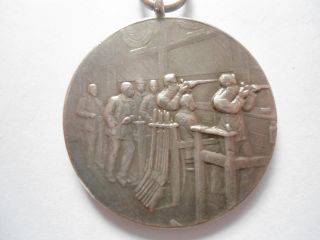 German 990 Silver Shooting Price / Award Medal - MÜlhausen 1911 photo