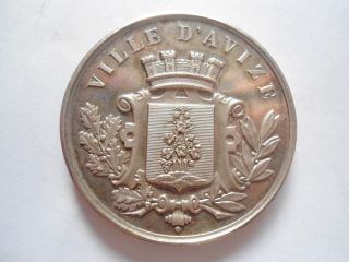 Silver Shooting Medal - French Shooting Award Avize 1890 photo