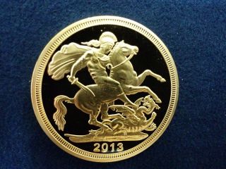2013 St - George Slaying Dragon 1 Oz Pure.  999 24k Gold Clad Bullion Coin photo