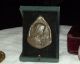 Antique Bronze Religious Medal & Plaque Signed Becker Saint Therese,  Jesus Face Exonumia photo 2