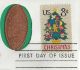Christmas 8 Cent Stamp/first Day Of Issue/christmas Elongated Coin/dottie Dow Exonumia photo 2