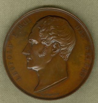 1849 Belgium Medal Issued For The Prince - Bishops Palace At Liege,  By C.  Jehotte photo