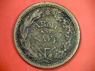 Army Navy Civil War Token The Federal Union Must And Shall Be Preserved photo