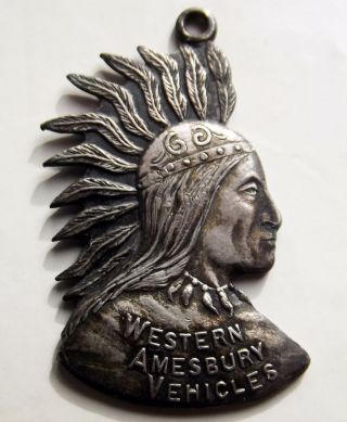 1893 - 1906 Michigan Token - Western Amesbury Vehicles (pontiac Buggy Co) Medal photo