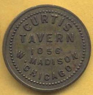 Vintage Curtis Tavern,  Chicago,  Ill.  Good For 2 1/2 Cents In Trade Token photo