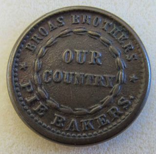 Civil War Token Store Card: Broas Pie Bakers,  Our Country - Washington F630m - 13a photo
