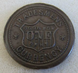 Civil War Token - Tradesmens Currency / Eagle - United States Copper F202 - 434 photo