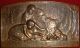 Lovely Embossed Copper Plaque By Lenoir,  Ca.  1911: Winter Exonumia photo 3