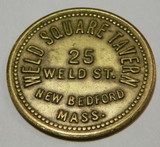 Weld Square Tavern Trade Token G/f 10 Cents Bedford Massachusetts photo