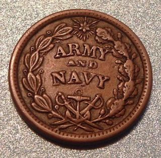 1863 Civil War Army & Navy Token The Federal Union It Must & Shall Be Preserved photo