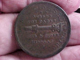 Rare 1835 Civil War Hard Times Coin Trade Token Starbuck & Son Troy Ny Low 284 photo