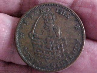1837 Hard Times Civil War Coin Token Take The Responsibility Donkey Veto Low 51 photo