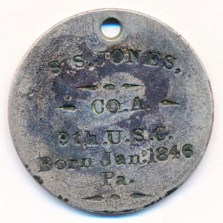 u. s.t. on 1861 civil war navy dog tag