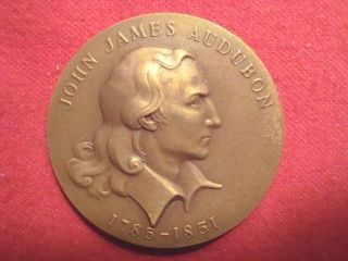 1973 John Audubon Commemorative Hall Of Fame Coin - Bronze - Great American photo