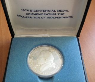 1976 Bicentennial Silver Medal The Declaration Of Independance photo