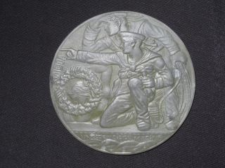 Cast Zinc Medallion 1917 Wwi 
