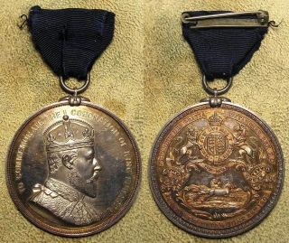 South Africa: 1902 Boer War Natal Native Zulu Chief ' S Coronation Medal Rare photo