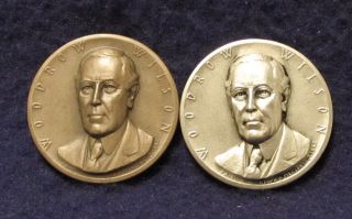 2 - Woodrow Wilson Medallic Art Co.  Medal ' S - Bronze & Silver Color - Uncirculated photo