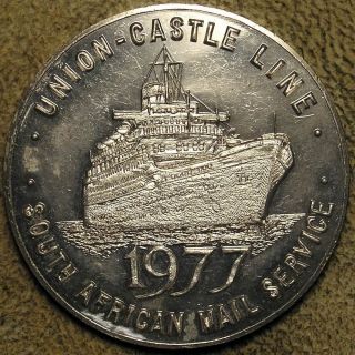 Union - Castle Line: 1977 End Of The Mail Service To South Africa Silver Medal photo