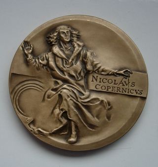 Astronomy Copernicus Thorn Solar System Medal Rare Bronze photo