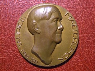 Maurice Maeterlinck Belgian Playwright Poet Nobel Prize Literature 1911 Medal photo