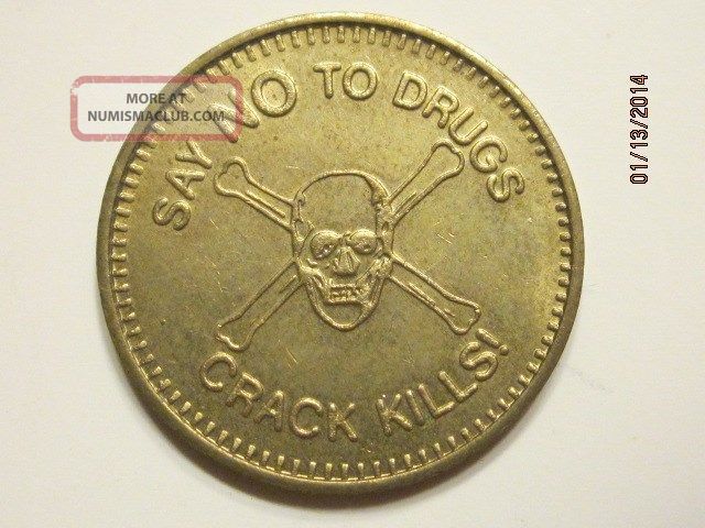 Say No To Drugs Na Narcotics Anonymous Aa Alcohoics Anonymous Chip Medal Token Exonumia photo