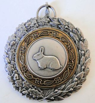 Vintage Dutch Rabbit Medal Kaninchen Lapin photo