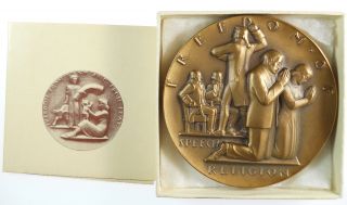 Society Of Medalists 28 Four Freedoms.  By Karl L.  Schmitz.  Rare Large Size photo