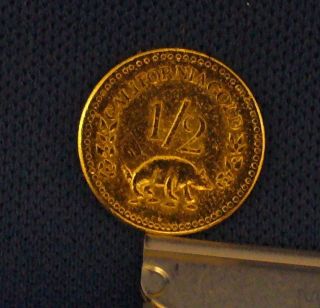 1858 California Fractional Round 1/2 Dollar Gold - United States photo