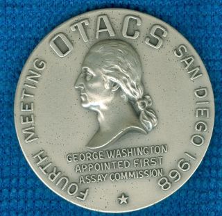 1968 American Silver Medal For Fourth Meeting Of Otacs By Medallic Art Co. photo
