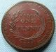 1811 British One Penny Token Copper Worcester Workhouse City Arms UK (Great Britain) photo 1