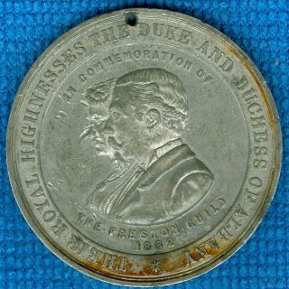 1882 British Medal Honoring The Duke Of Albany,  Harris Museum,  Library photo
